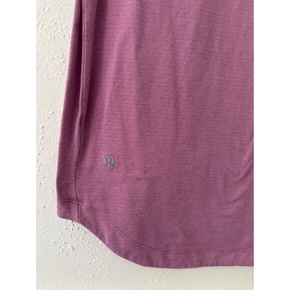 Lululemon Athletica Mauve Performance T-Shirt "Better Each Day" Text Lightweight - Picture 5 of 9